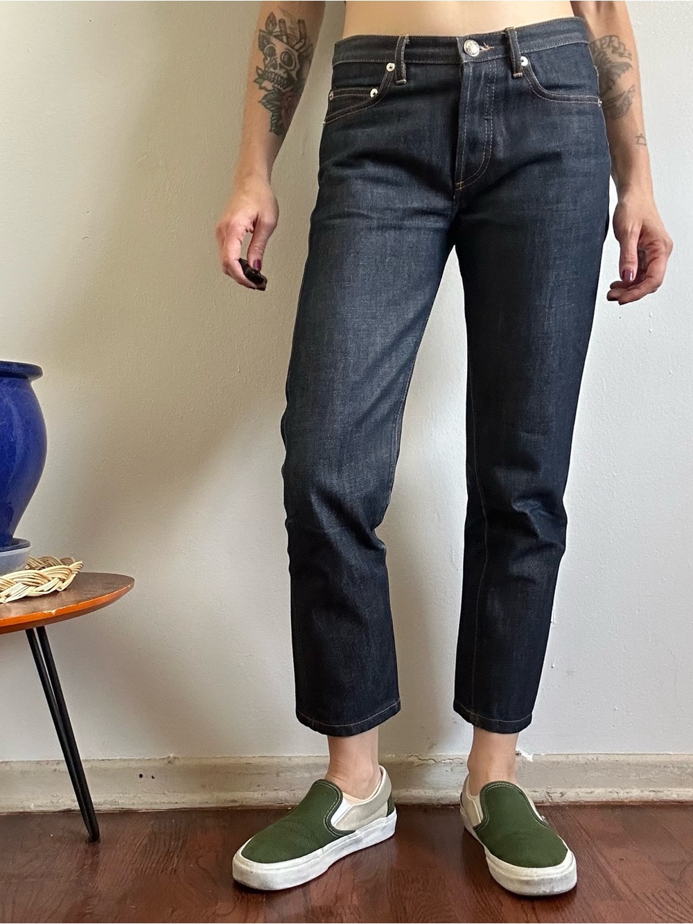 A.P.C. Capri Dark Wash Crop Jean